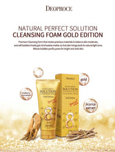 Load image into Gallery viewer, Deoproce Natural Perfect Solution Cleansing Foam Gold Edition (170g)
