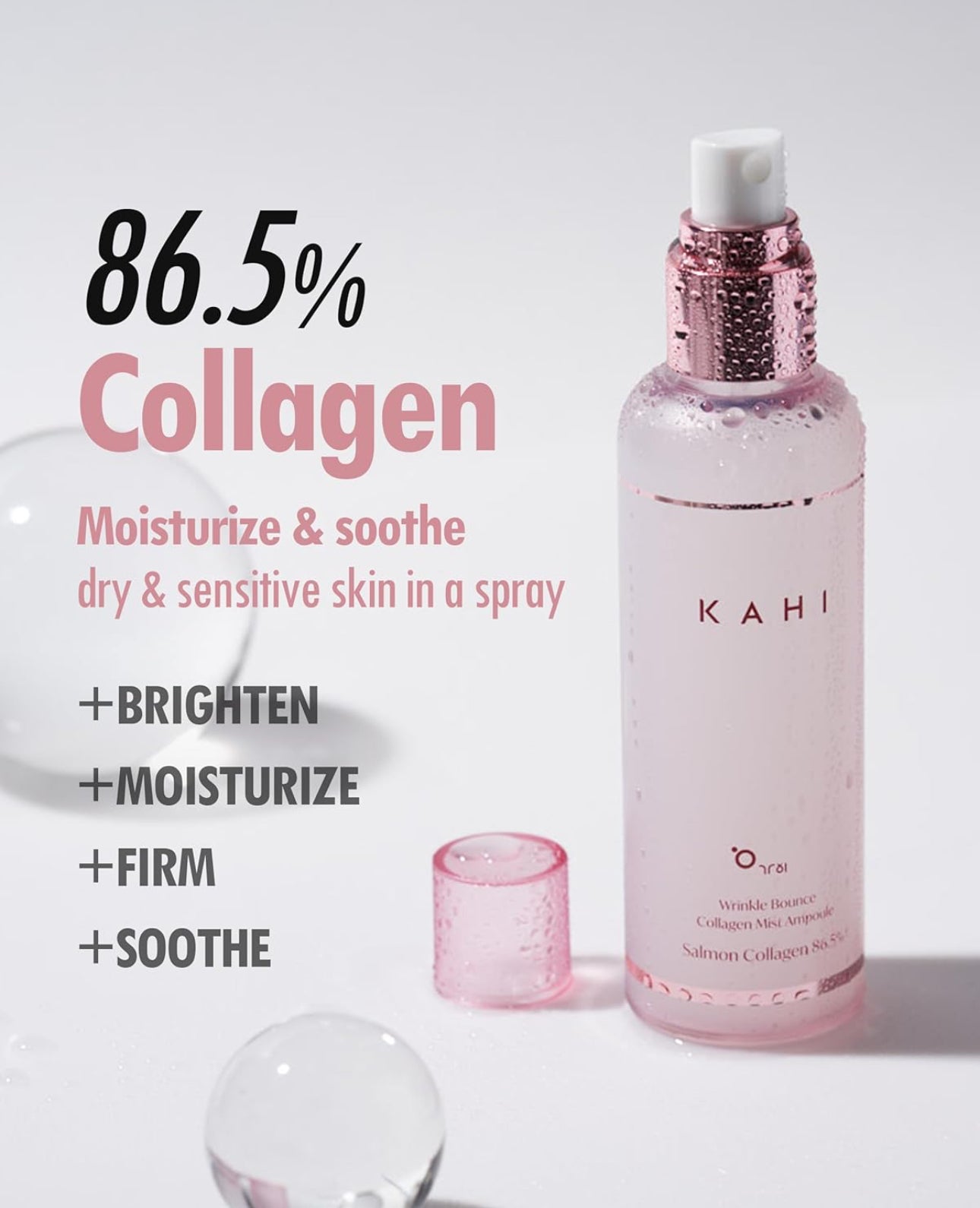 [KAHI SEOUL] Wrinkle Collagen Moisturizing Mist, 86.5% Salmon Collagen 100ml