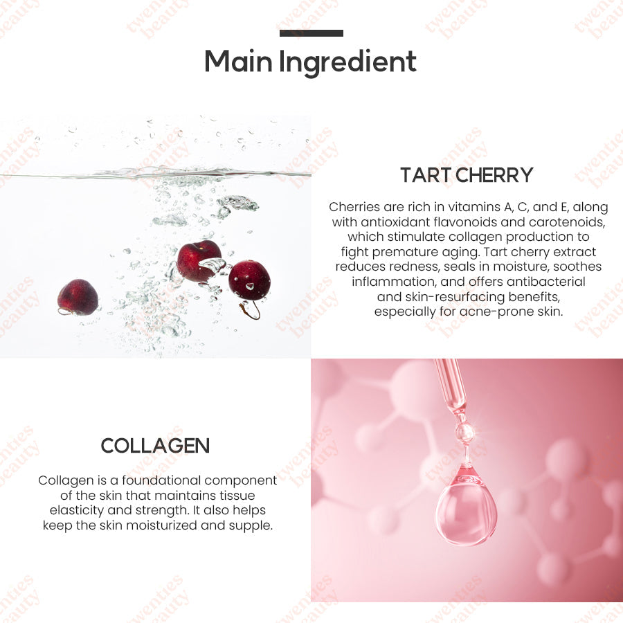 [miraclair] Tart Cherry Collagen Serum Mask (10 Sheets)