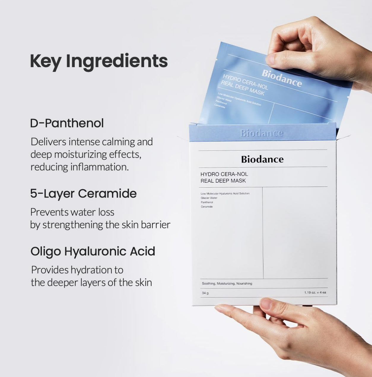 [BIODANCE] Hydro Cera-nol Real Deep Mask (34g × 4ea)