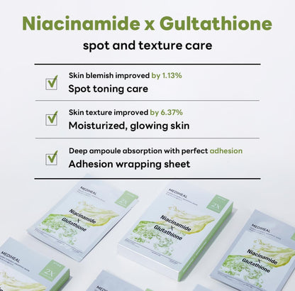 [MEDIHEAL] Derma Synergy Wrapping Mask – Niacinamide × Glutathione (1Sheet)