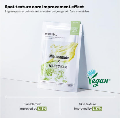 [MEDIHEAL] Derma Synergy Wrapping Mask – Niacinamide × Glutathione (1Sheet)