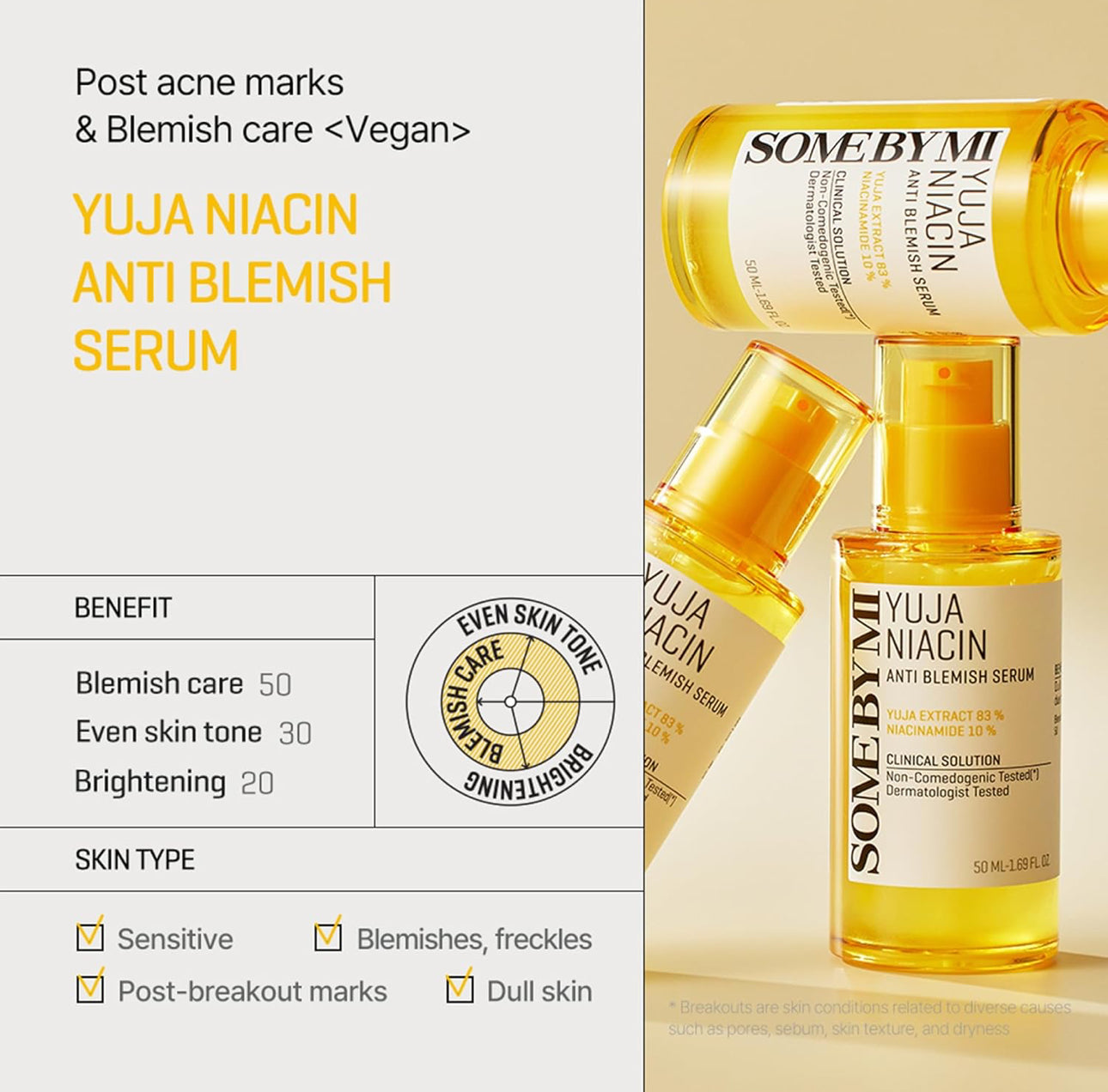 [SOME BY MI] Yuja Niacin Anti-Blemish Serum (50ml)