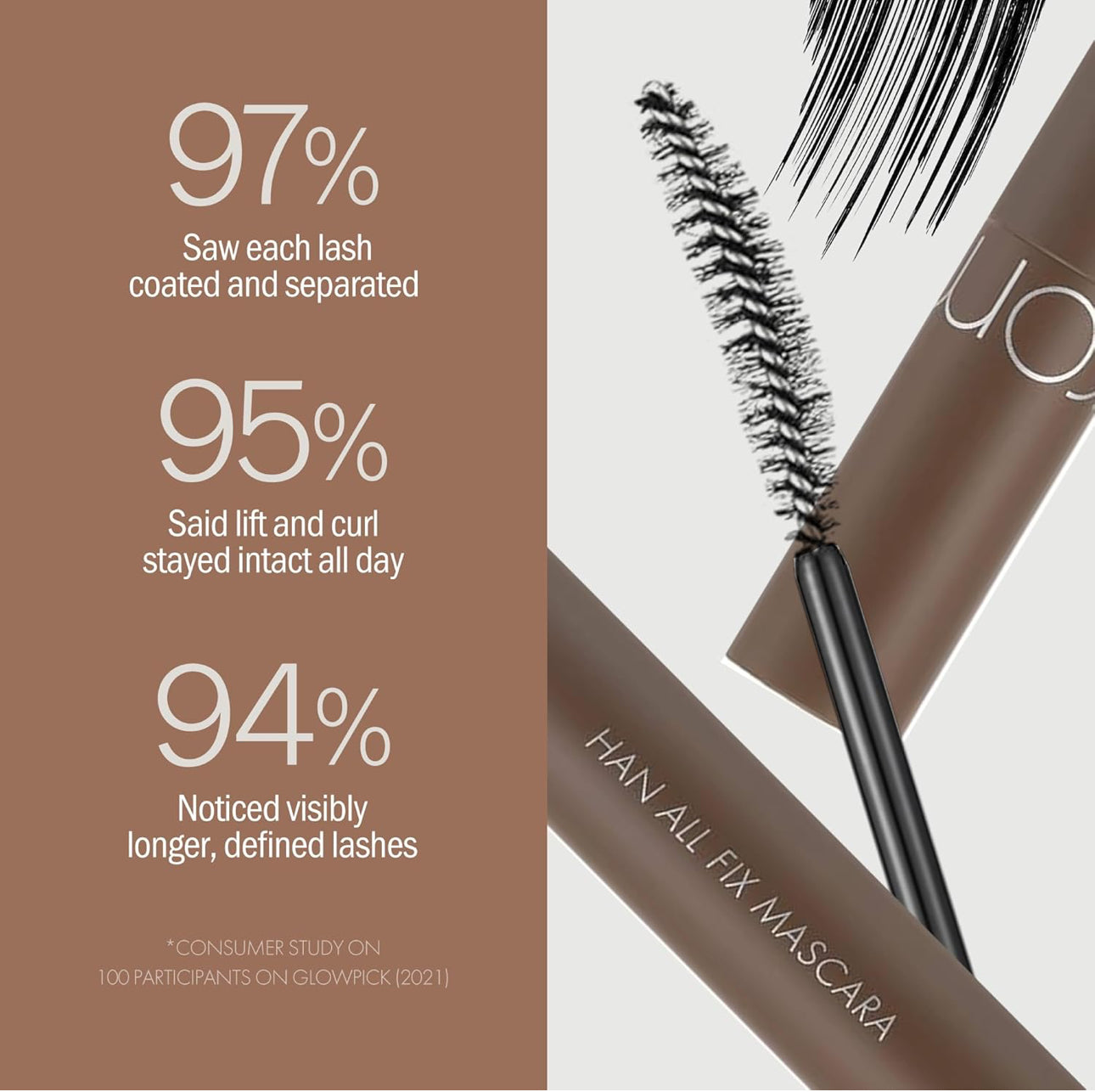 [rom&nd] Han All Fix Mascara - Long Hazel (7g)