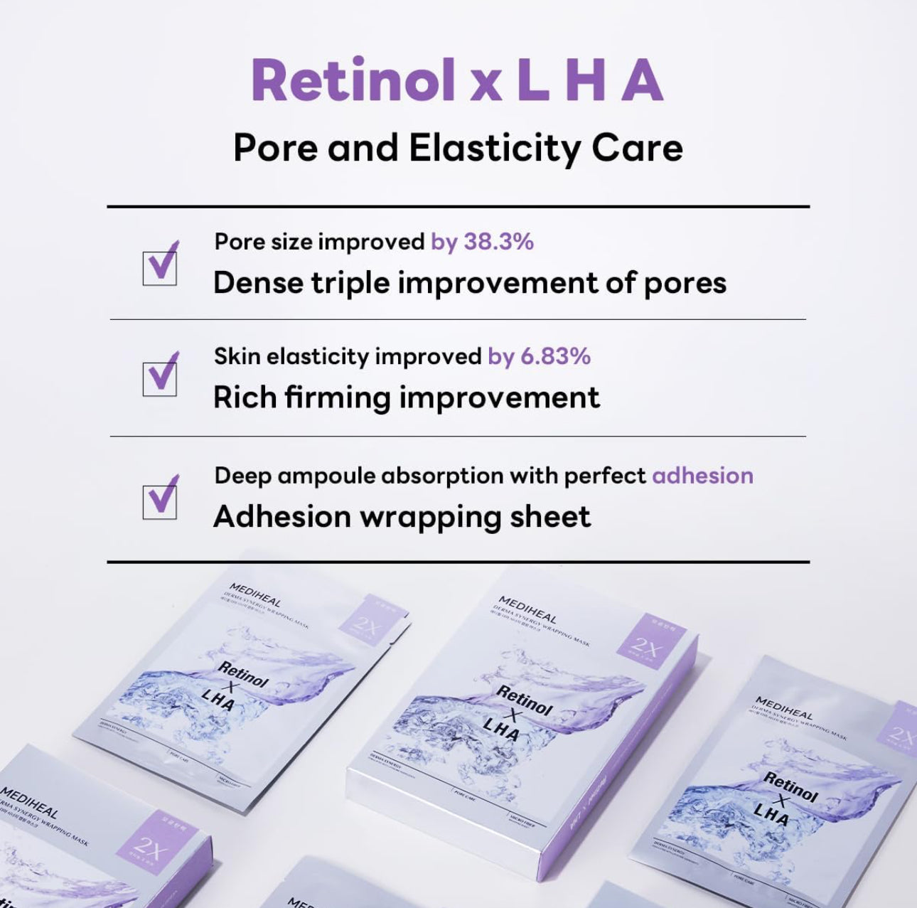 [MEDIHEAL] Derma Synergy Wrapping Mask – Retinol × LHA (1Sheet)