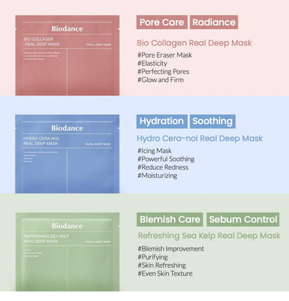 [BIODANCE] Hydro Cera-nol Real Deep Mask (34g × 4ea)