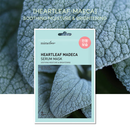 [miraclair] Heartleaf Madeca Serum Mask (10 Sheets)