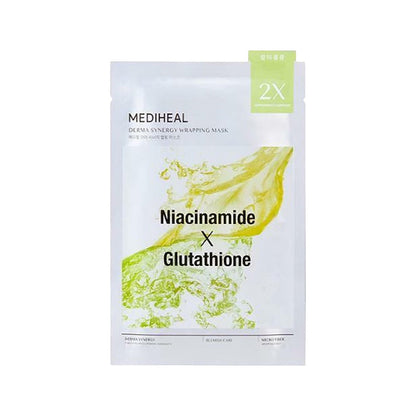 [MEDIHEAL] Derma Synergy Wrapping Mask – Niacinamide × Glutathione (1Sheet)