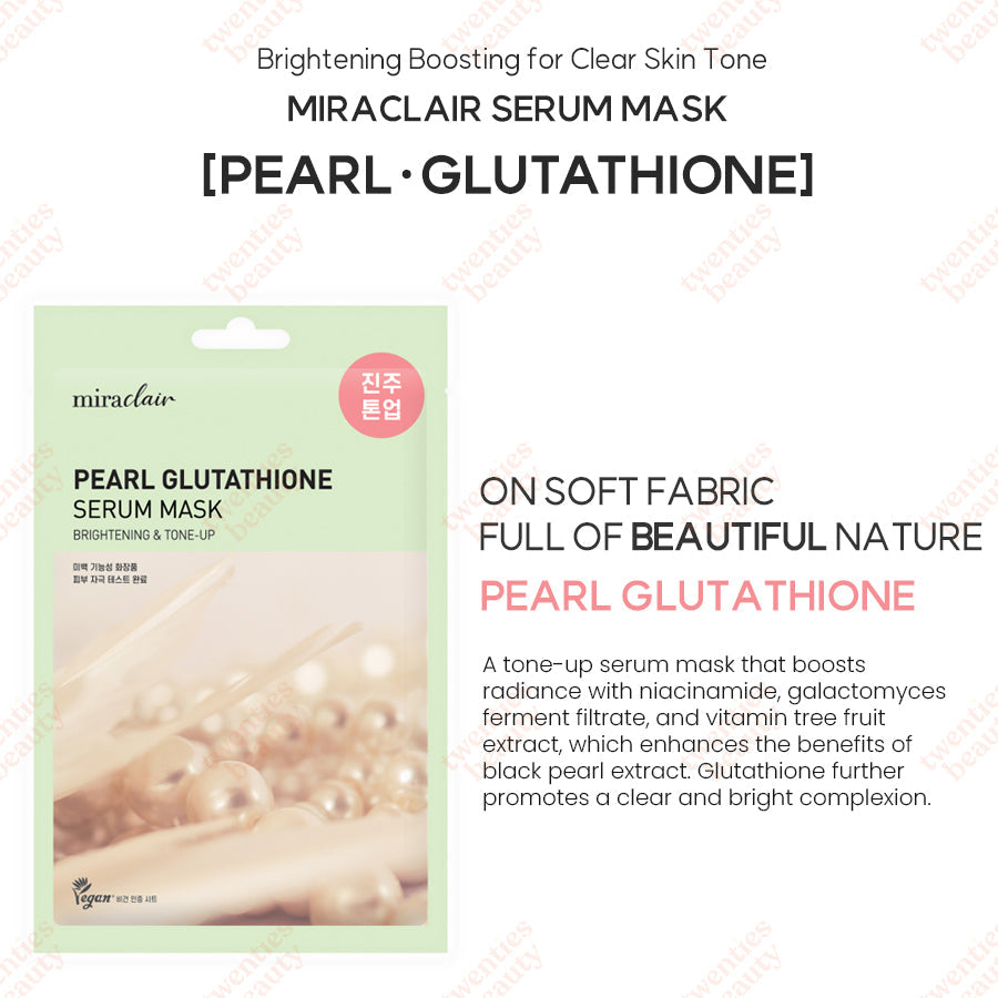 [miraclair Pearl Glutathione Serum Mask (10 Sheets)