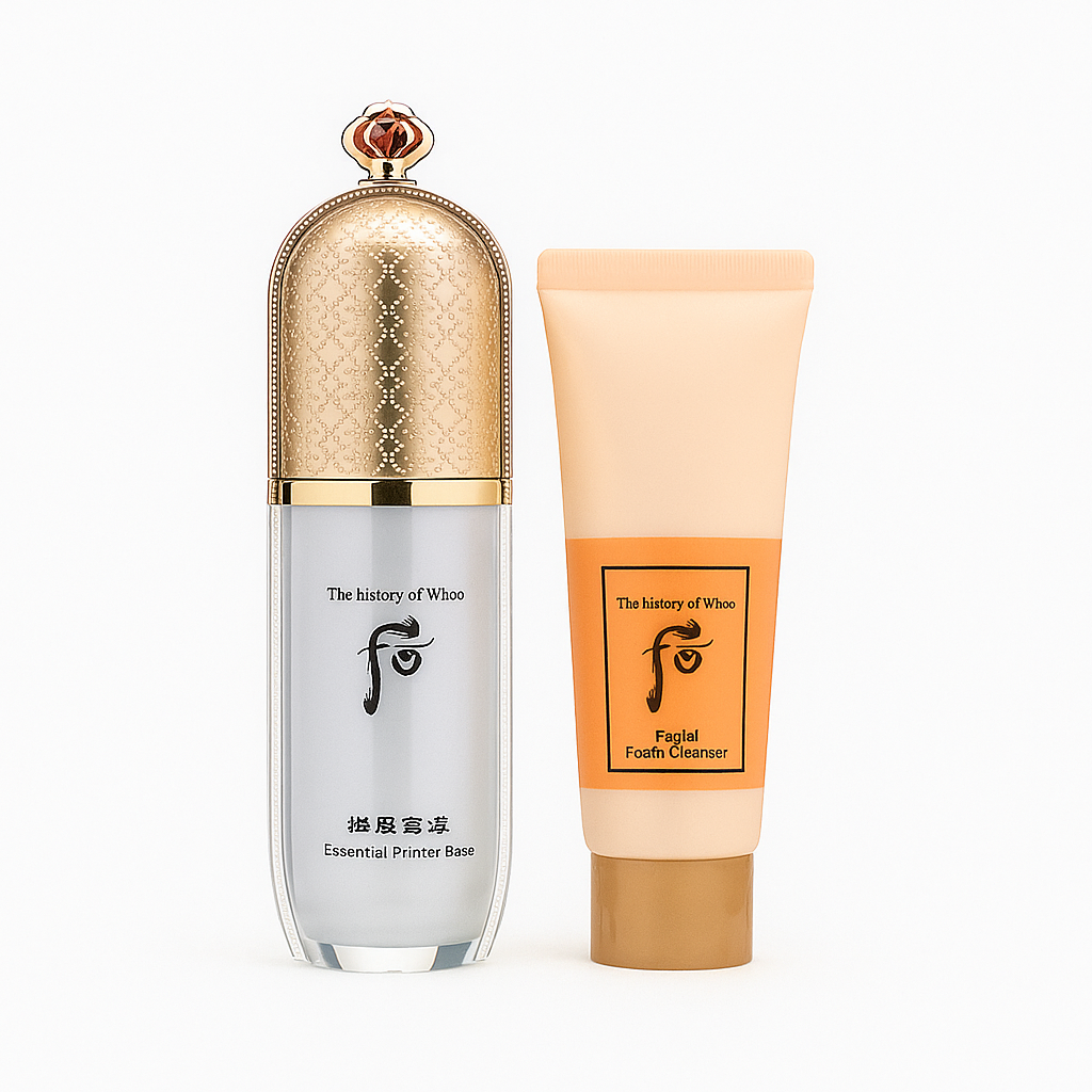 [The History of Whoo] Gongjinhyang:Mi Essential Primer Base Set (40ml + Foam Cleanser 40ml Sample)