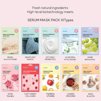 [miraclair] Heartleaf Madeca Serum Mask (10 Sheets)