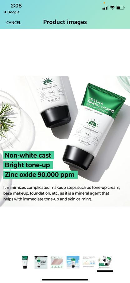 [SOME BY MI]Truecica Mineral Calming Tone-Up Suncream / SPF50+, PA++++