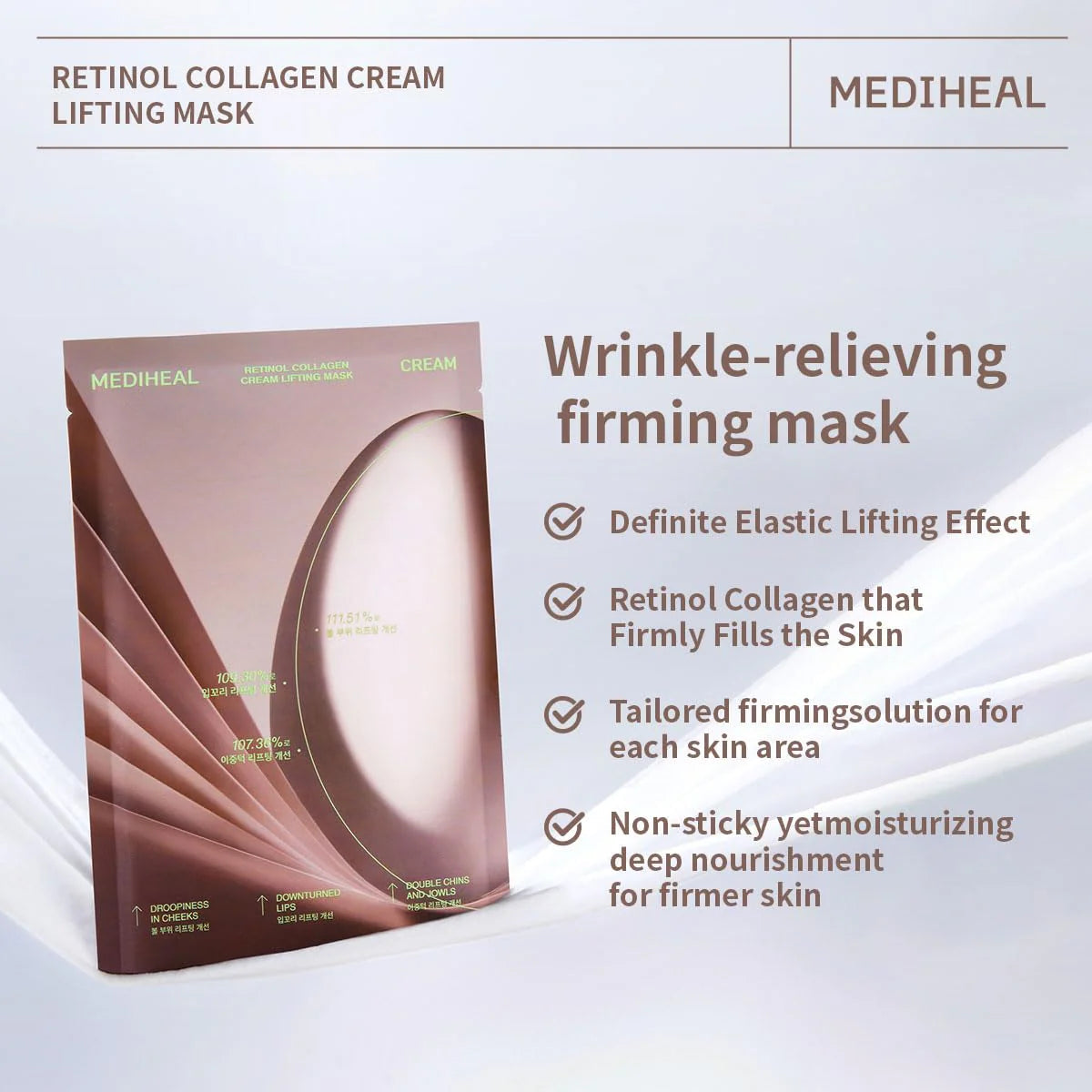 [MEDIHEAL] Retinol Collagen Cream Lifting Mask (1sheet)