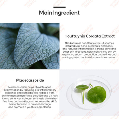 [miraclair] Heartleaf Madeca Serum Mask (10 Sheets)