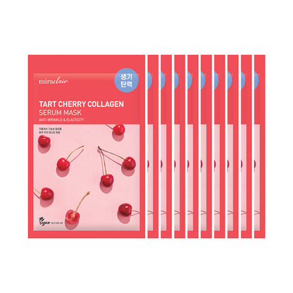 [miraclair] Tart Cherry Collagen Serum Mask (10 Sheets)