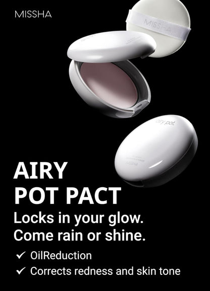[MISSHA] Airy Pot Pressed Powder (5g) – Translucent / Pink / Mint