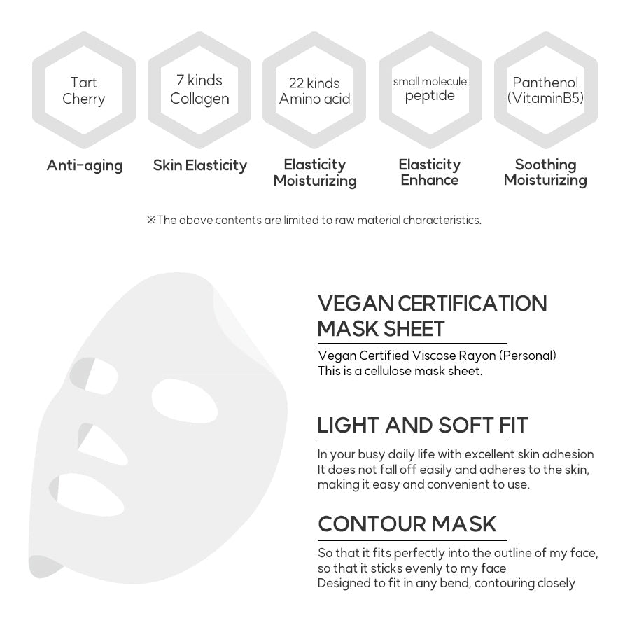 [miraclair] Tart Cherry Collagen Serum Mask (10 Sheets)