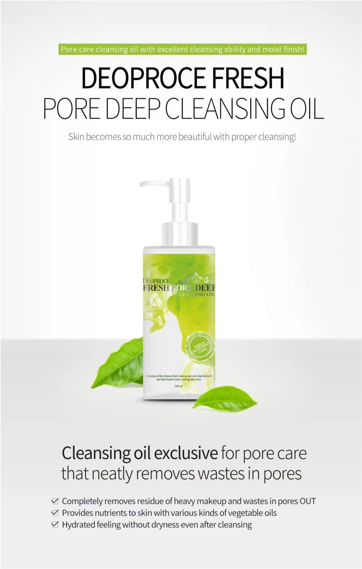 [Deoproce] Fresh Pore Deep Cleansing Oil (200ml)
