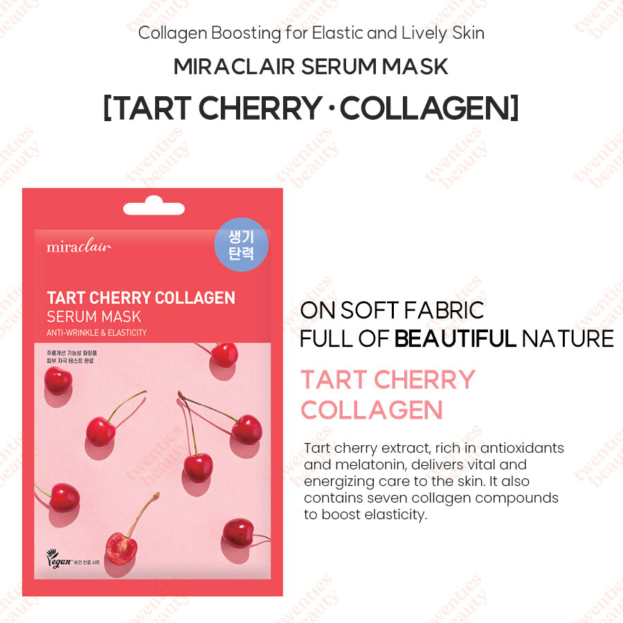[miraclair] Tart Cherry Collagen Serum Mask (10 Sheets)