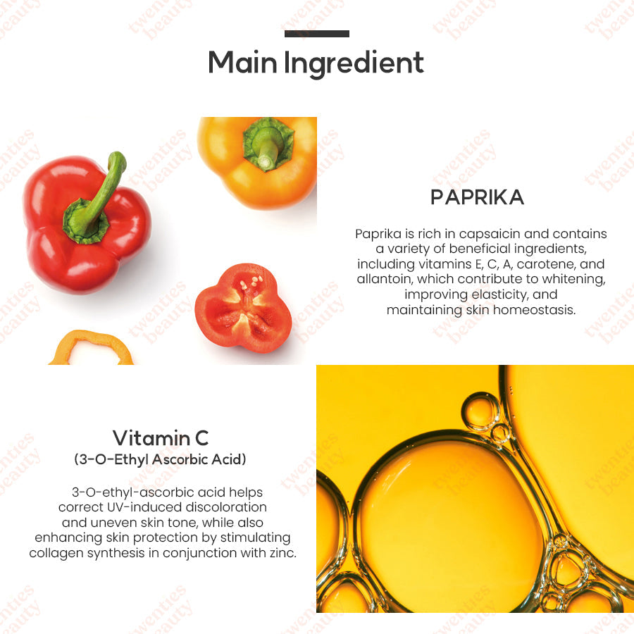 [miraclair] Paprika Vitamin Serum Mask (10 Sheets)