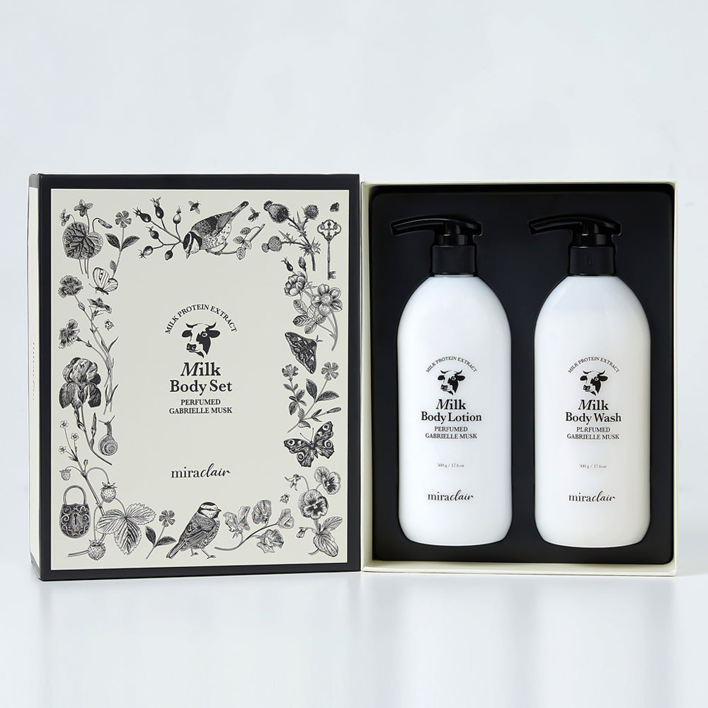 [miraclair] Milk Body Set Perfumed Gabrielle Musk(wash500ml+Lotion500ml)