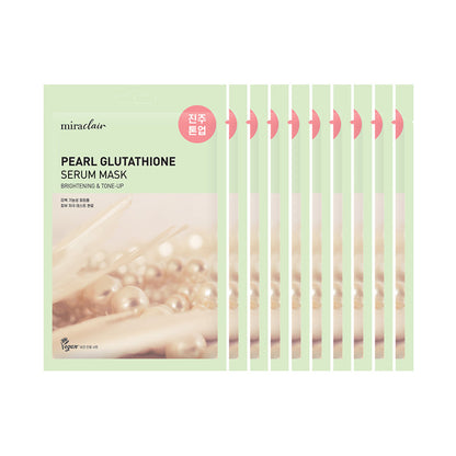 [miraclair Pearl Glutathione Serum Mask (10 Sheets)