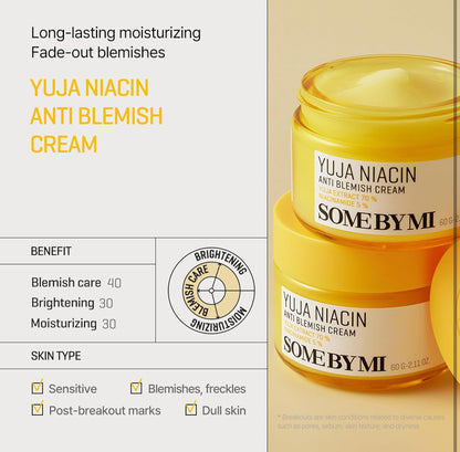 [SOME BY MI] Yuja Niacin Anti-Blemish Cream (60g)