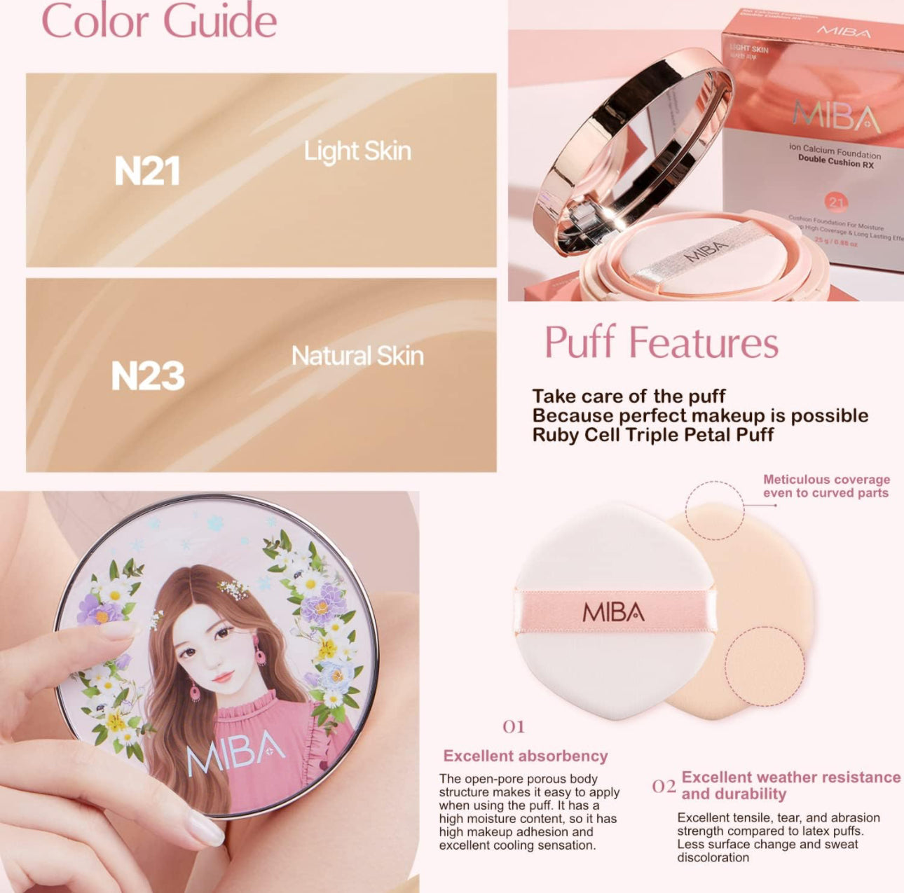 [MIBA] Ion Calcium Foundation Double Cushion RX (25g)