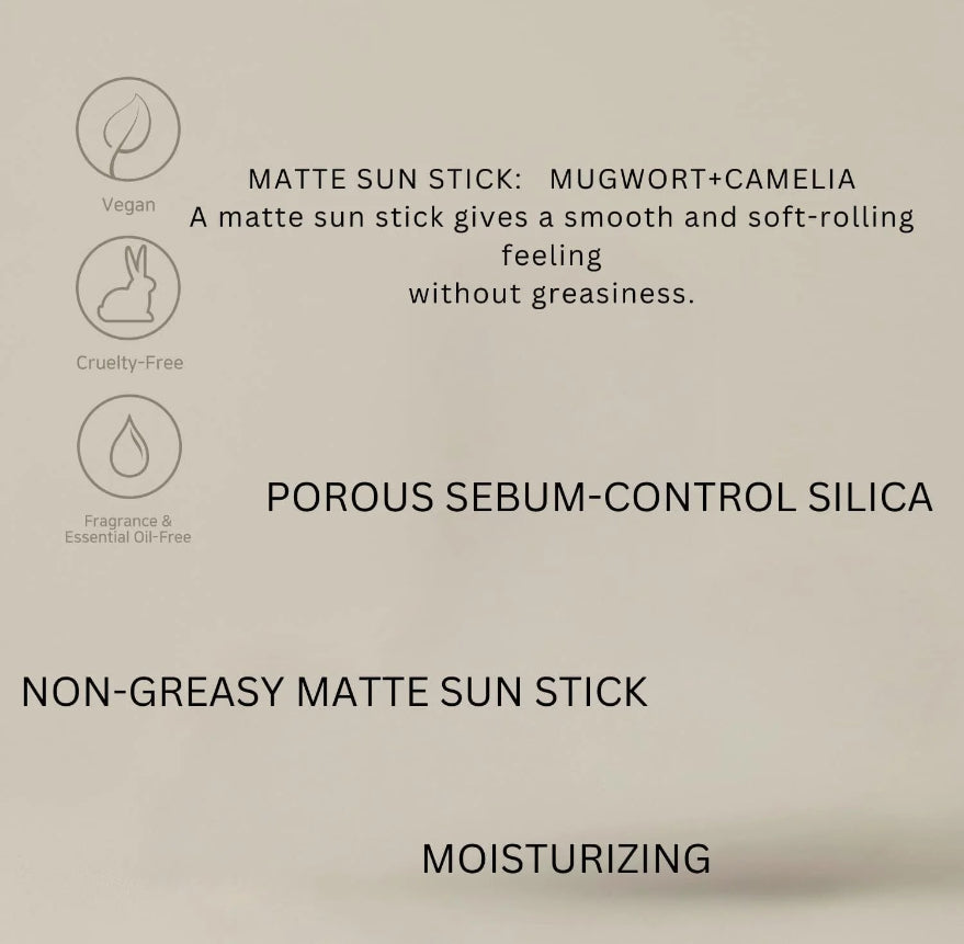 [Beauty of Joseon]Matte Sun Stick : Mugwort+Camelia (SPF 50+ PA++++)