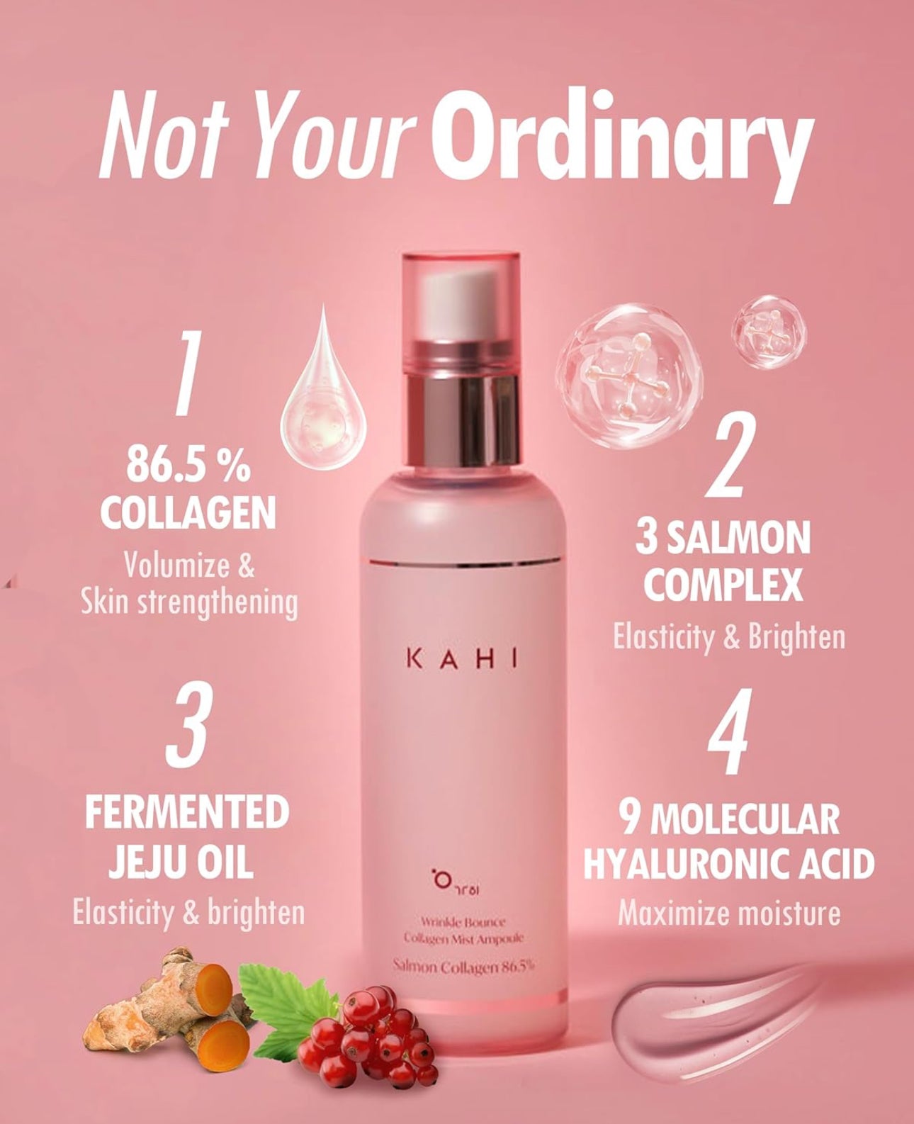 [KAHI SEOUL] Wrinkle Collagen Moisturizing Mist, 86.5% Salmon Collagen 100ml