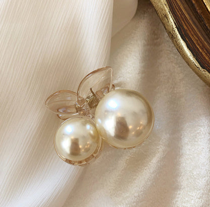 [Hair Claw] Cherry Pearl Mini 4.5x3.5cm