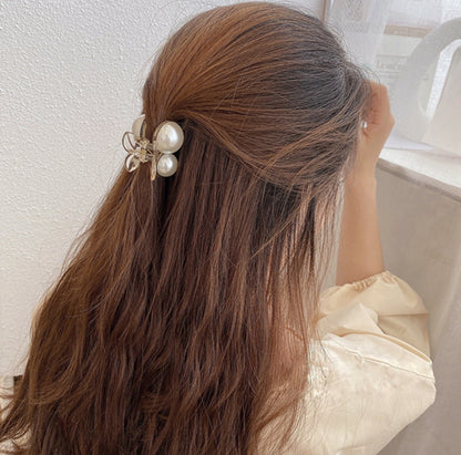 [Hair Claw] Cherry Pearl Mini 4.5x3.5cm