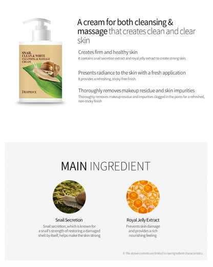 [DEOPROCE] Snail Cleansing & Massage Cream (430ml)