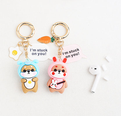 [Key Ring] Shiva dog friends doll keyring