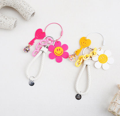 [Key Ring] Happy Day Leather Strap