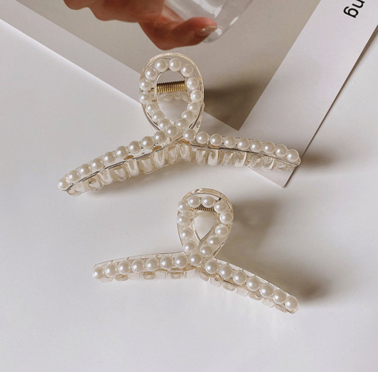 [Hair Claw] Pearl Twist