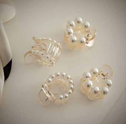 [Hair Claw] Round Pearl 4cm