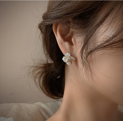 [Earrings]Flower Earrings(silver pin)2x2cm