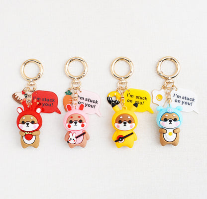 [Key Ring] Shiva dog friends doll keyring