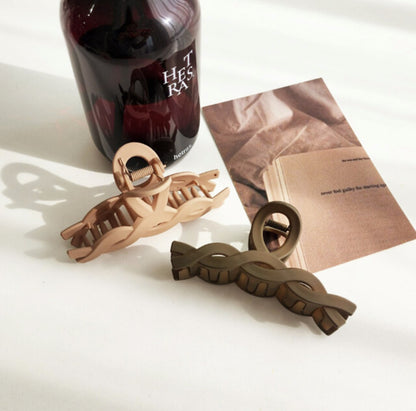 [Hair Claw] Rope Twist, Matte 11x5cm