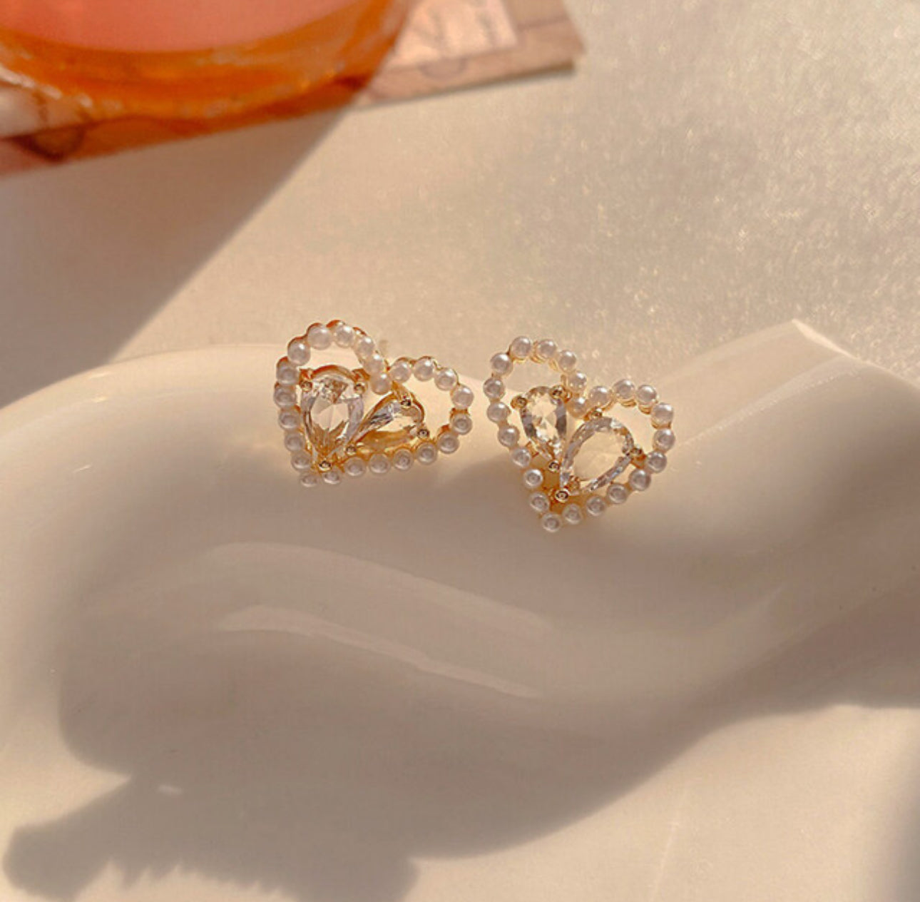 [Earrings]Heart Earrings (silver pin)1.2x1.3cm