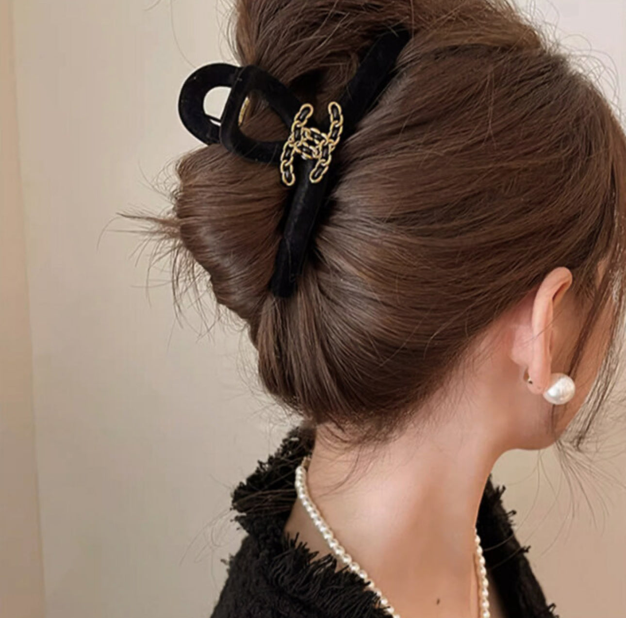 [Hair Claw] CC Velvet 13x7cm