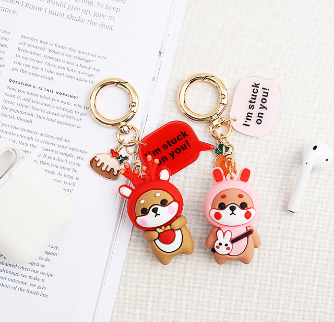 [Key Ring] Shiva dog friends doll keyring