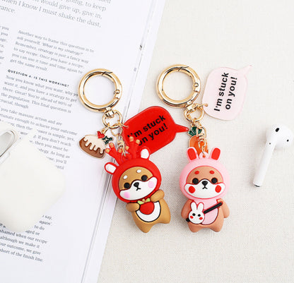 [Key Ring] Shiva dog friends doll keyring