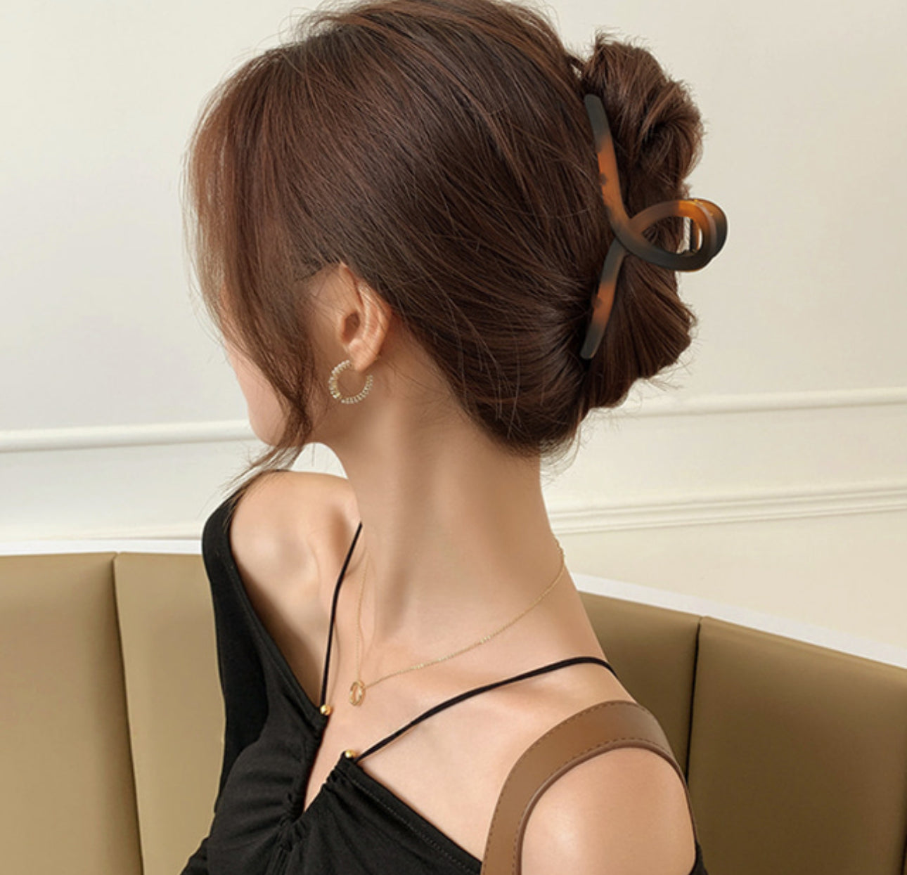 [Hair Claw] Soft, Marble, Matte,Twist13x6.5cm