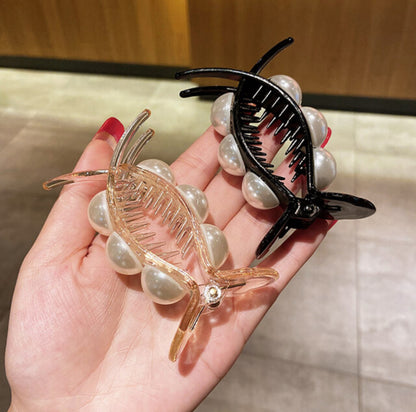 [Hair Claw] pearl bun style