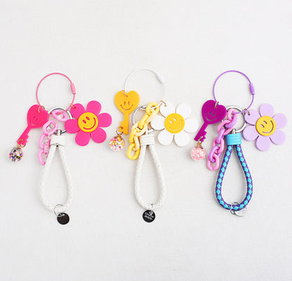 [Key Ring] Happy Day Leather Strap