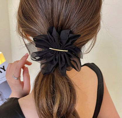 [Hair Clip] Chiffon,Shirring 8.5x8cm