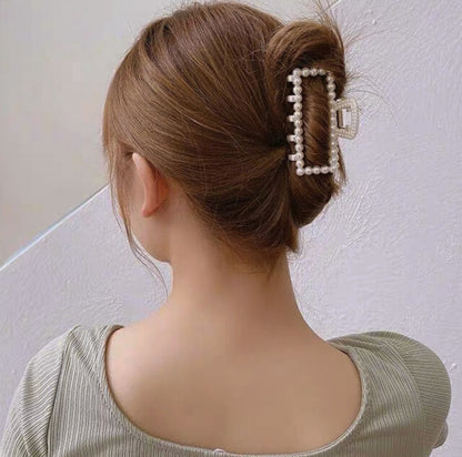 [Hair Claw] Cream Pearl