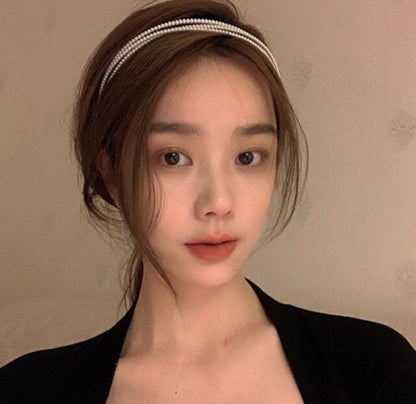 [Headband] Three lines of pearl